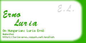 erno luria business card
