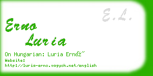 erno luria business card